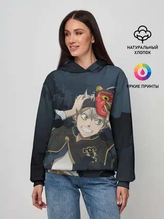Женское худи / Черный клевер