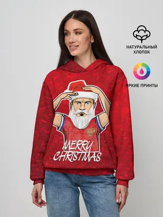 Женское худи / Новогодний Дзюба Russia