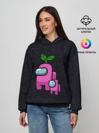 Женское худи / Among us Pink+ kid Pink