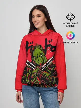 Женское худи / зеленый Кайман