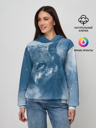 Женское худи / Красивый волк