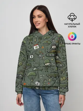 Женское худи / военные атрибуты