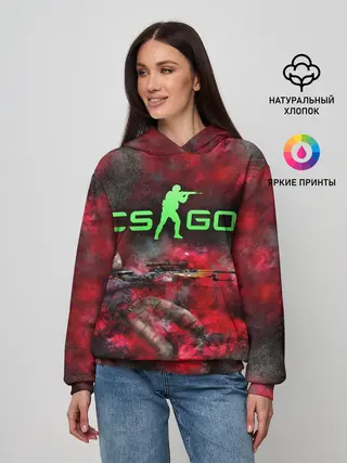 Женское худи / CS GO Red heat