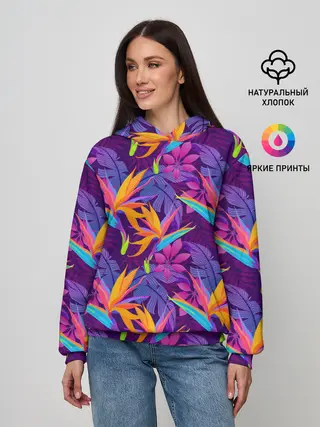 Женское худи / Тропические листья