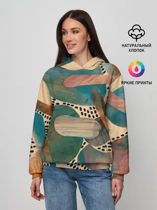 Женское худи / Birches and fields