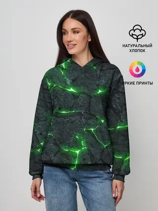 Женское худи / ЗЕЛЁНОЕ ИЗЛУЧЕНИЕ