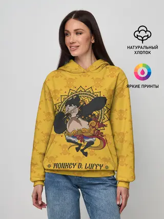 Женское худи / Резиновый Манки Д. Луффи One Piece