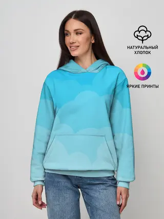 Женское худи / Голубые облака