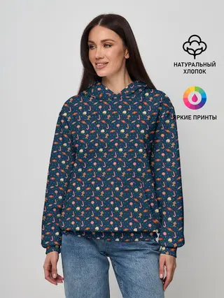 Женское худи / Новогодний фон