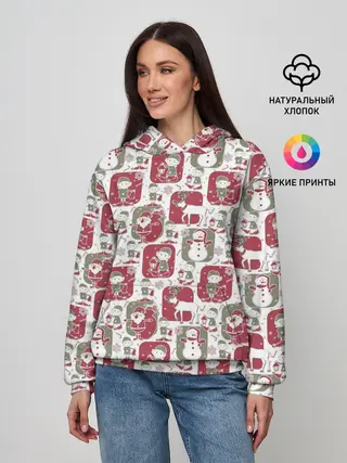Женское худи / Санта везёт подарки