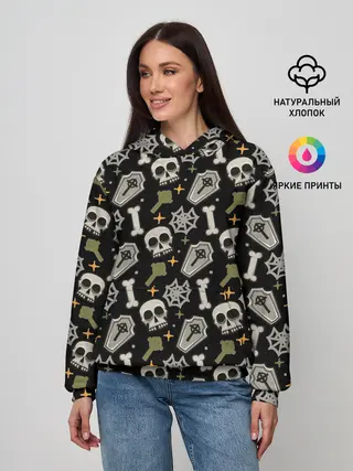 Женское худи / Patern Halloween 18