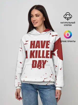 Женское худи / blood have a killer day Dexter