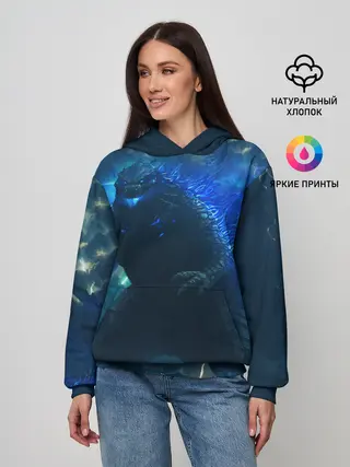 Женское худи / ГОДЗИЛЛА В МОРЕ