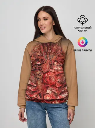 Женское худи / Открытая грудная клетка