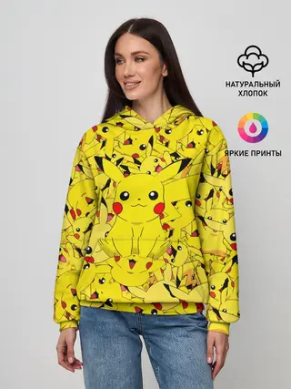 Женское худи / ПИКАЧУ ПОКЕМОН PIKA PIKA