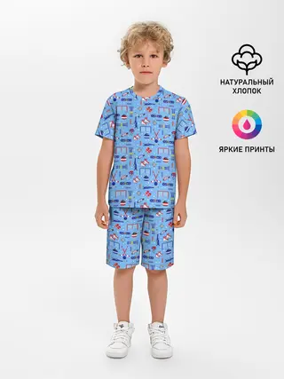 Детская пижама с шортами / Зимние виды спорта