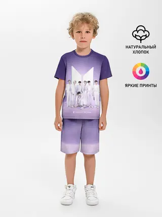 Детская пижама с шортами / BTS. Purple
