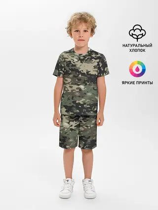 Детская пижама с шортами / Камуфляж Land Rover