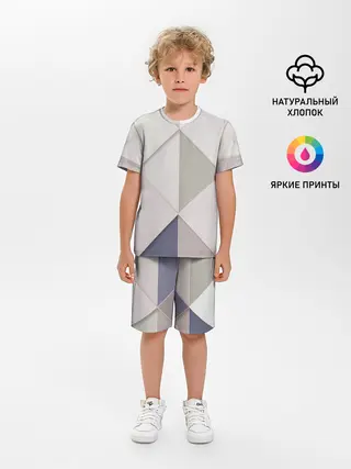 Детская пижама с шортами / Треугольники
