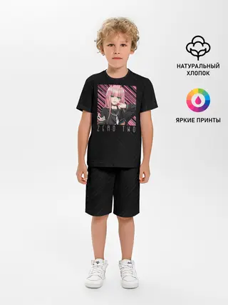 Детская пижама с шортами / Zero Two в квадрате