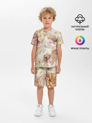 Детская пижама с шортами / Нежные Пионы