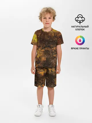 Детская пижама с шортами / Абстрактный узор текстура