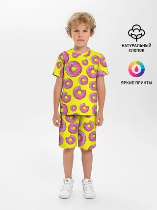 Детская пижама с шортами / Пончики