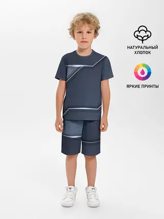 Детская пижама с шортами / Металлическая 3D основа