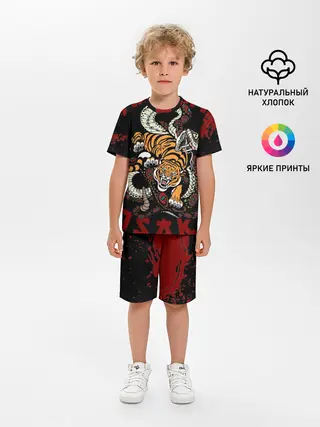 Детская пижама с шортами / Японский Тигр