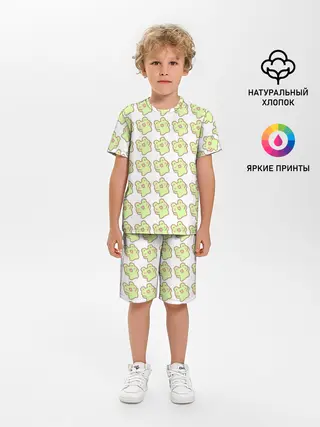 Детская пижама с шортами / счастливые лягушки