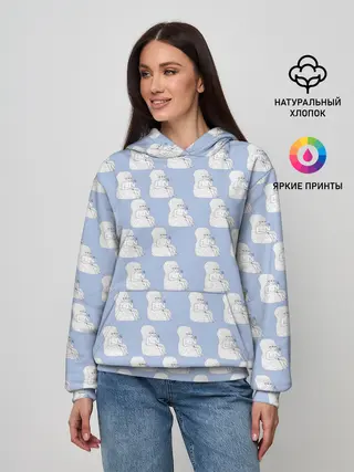 Женское худи / Голубой мегамозг