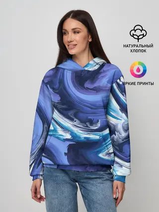 Женское худи / Абстрактные волны