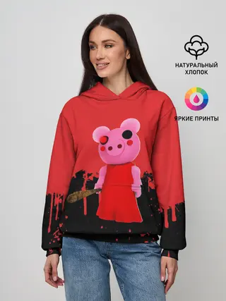 Женское худи / ROBLOX PIGGY - СВИНКА ПИГГИ