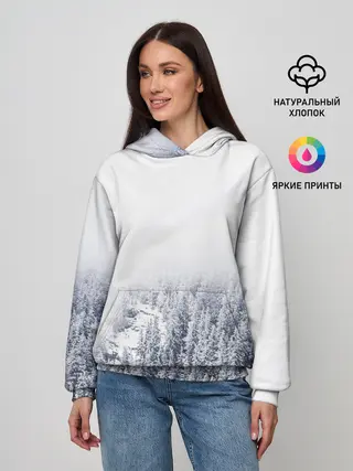Женское худи / зимний лес
