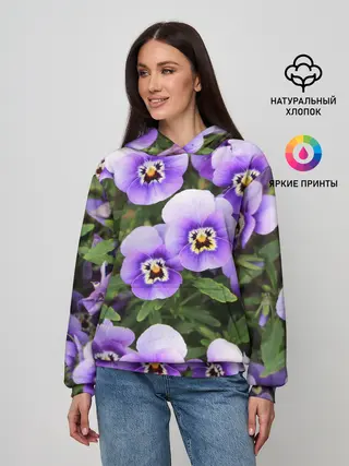 Женское худи / Анютины глазки
