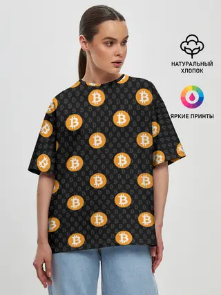 Женская футболка оверсайз / БИТКОИН | BITCOIN