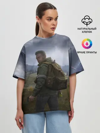 Женская футболка оверсайз / DAYZ POSTER | ДЕЙЗИ ПОСТЕР