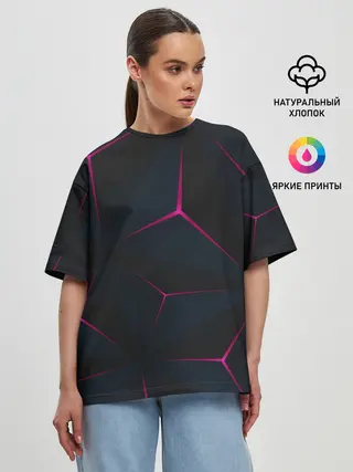 Женская футболка оверсайз / Абстракция Узор