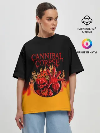 Женская футболка оверсайз / Cannibal Corpse | Труп Каннибала