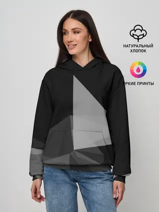Женское худи / Camo - Black & White