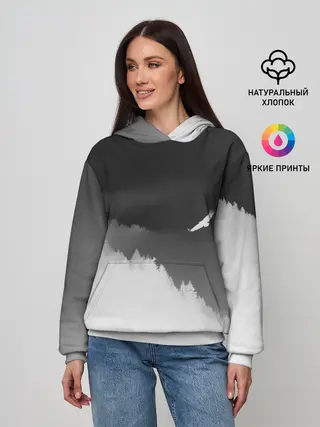 Женское худи / ОРЁЛ НАД ЛЕСОМ