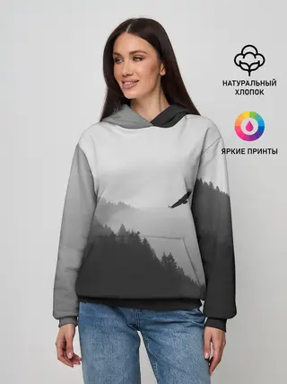 Женское худи / ОРЁЛ НАД ЛЕСОМ