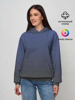 Женское худи / Серый октагон