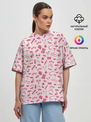Женская футболка оверсайз / Клубничка