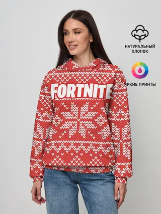 Женское худи / Новогодний Fortnite