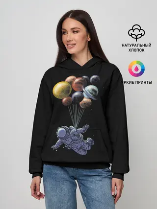 Женское худи / Космонавт на Шариках