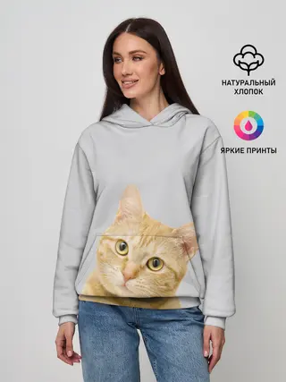 Женское худи / Рыжий котик