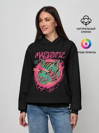 Женское худи / Кот Majestic