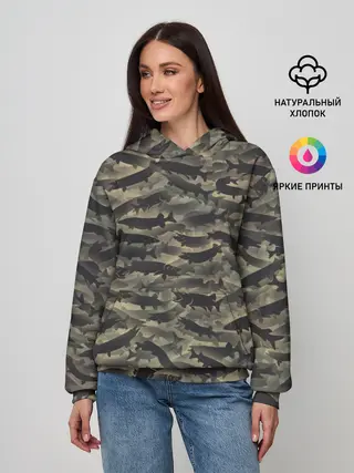 Женское худи / Камуфляж с щуками
