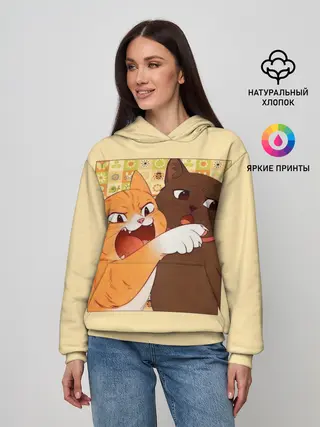 Женское худи / Woman yelling at Cat meme